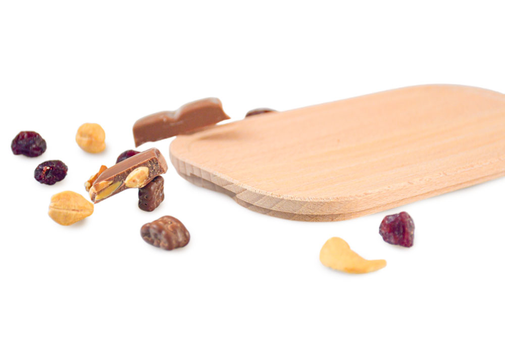 Holzdeckel aus Buche mit Nüssen und Trockenfrüchten – umweltfreundlicher Ersatzdeckel für Lunchbox