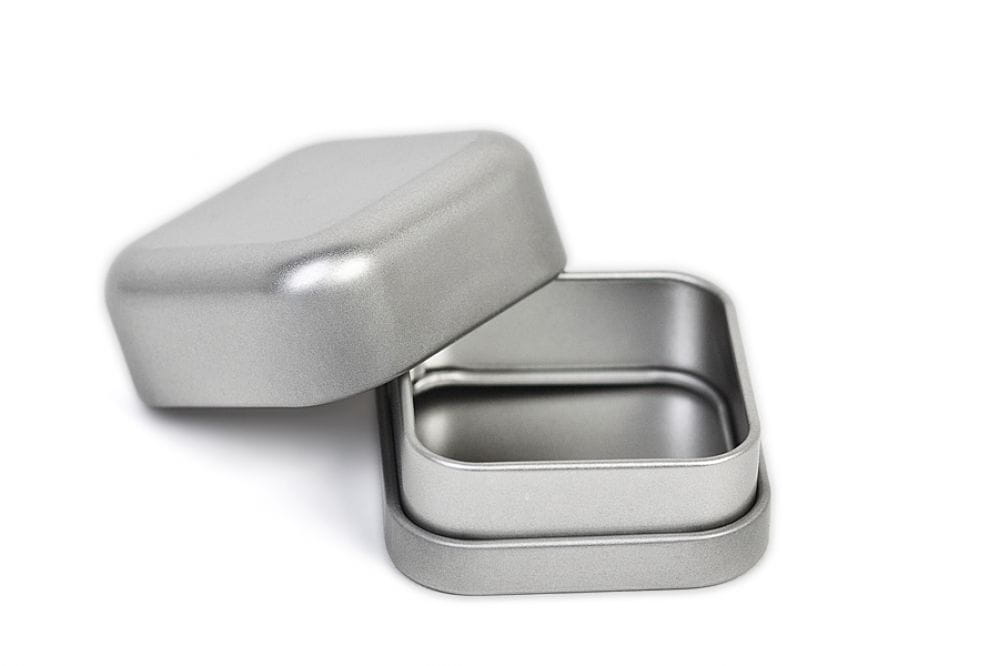 Kleine quadratische Dose – Stilvolle Metallverpackung für Schmuck & Geschenke