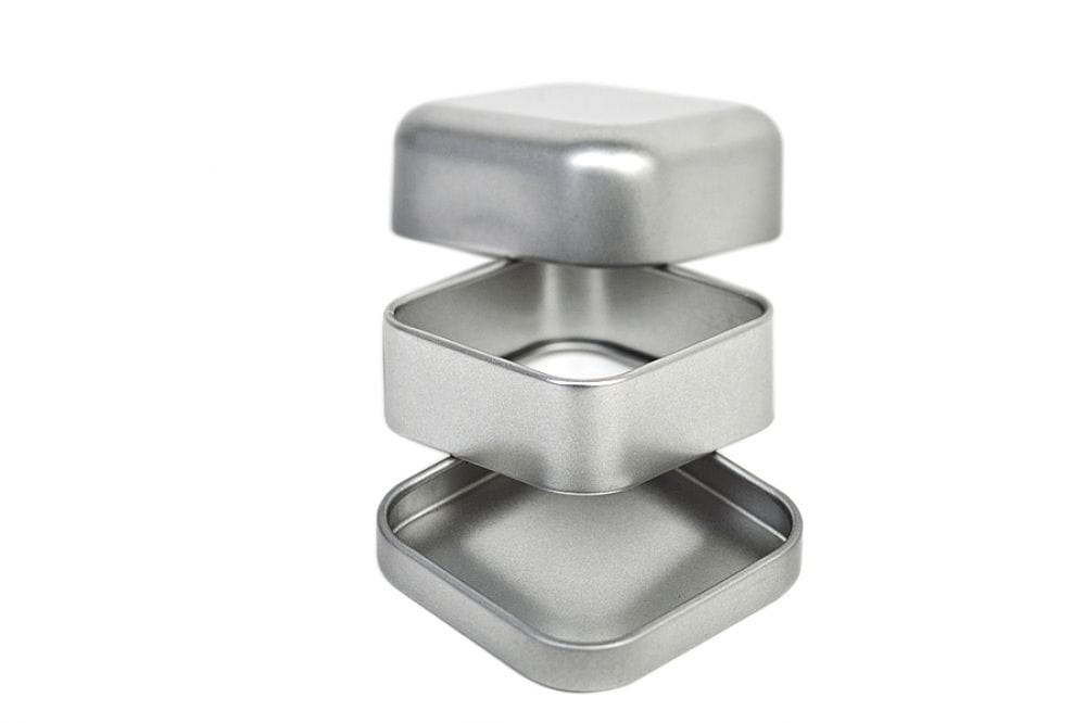 Kleine quadratische Dose – Stilvolle Metallverpackung für Schmuck & Geschenke