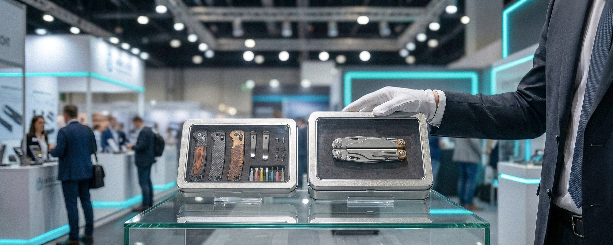 Metalldosen und Produktpräsentation für Hausmessen und Händlerveranstaltungen
