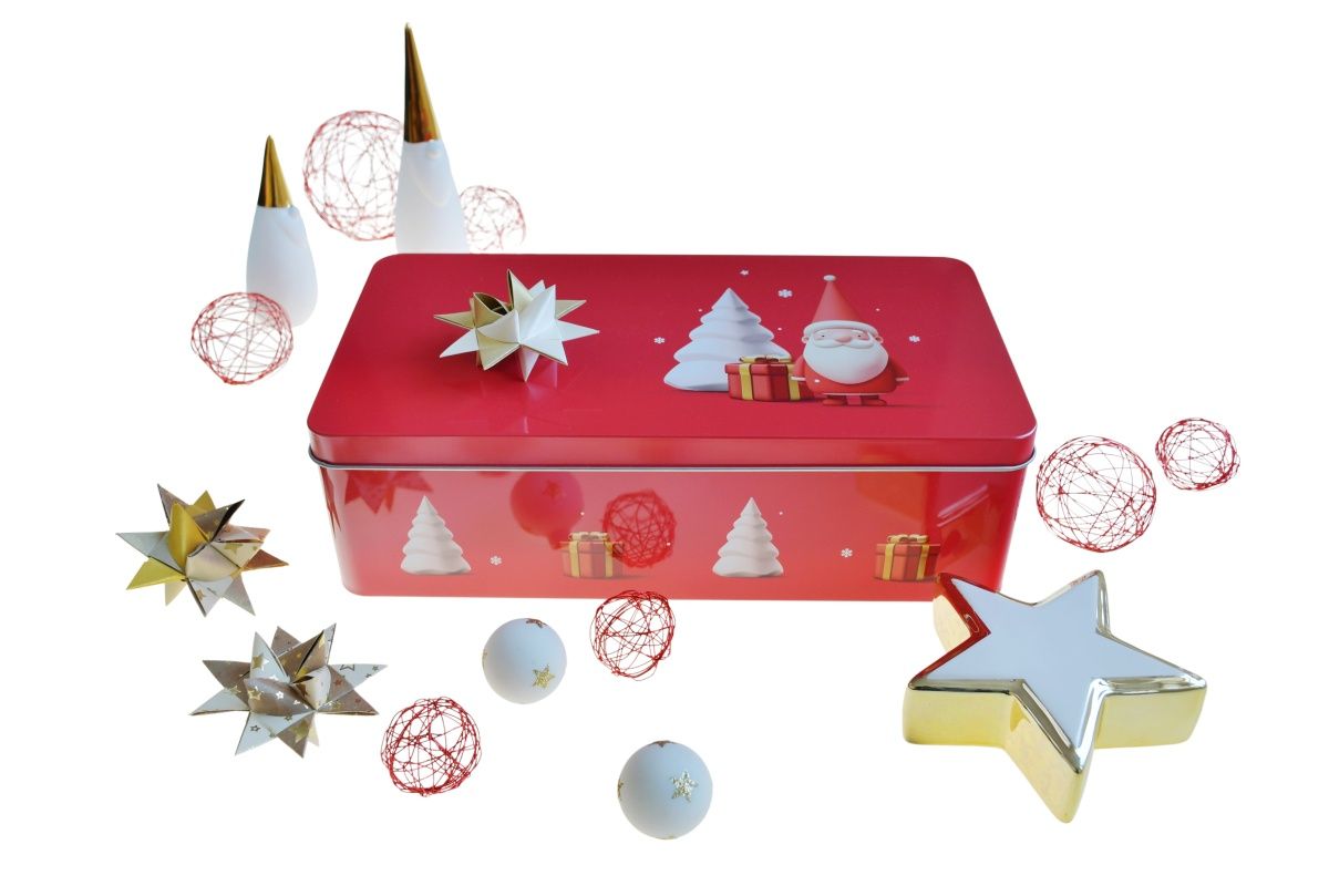 Festtagsfreude Metalldose – Weihnachtsdose aus Metall individuell gestalten – Das perfekte Weihnachtsgeschenk