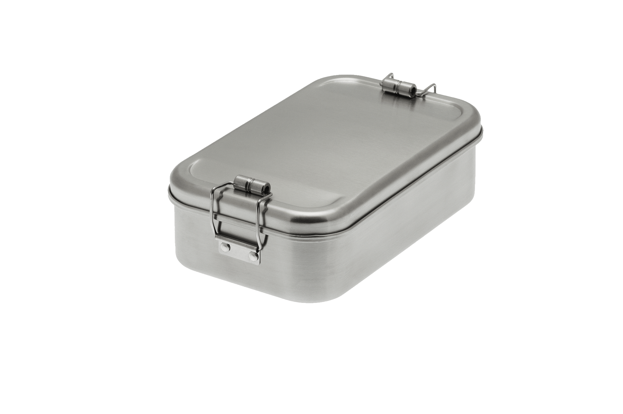 Lunchbox aus Edelstahl schräg Ansicht