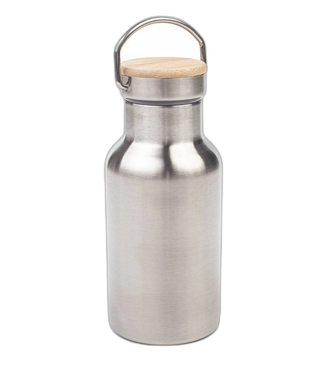 330ml Edelstahl Trinkflasche mit Bambusdeckel