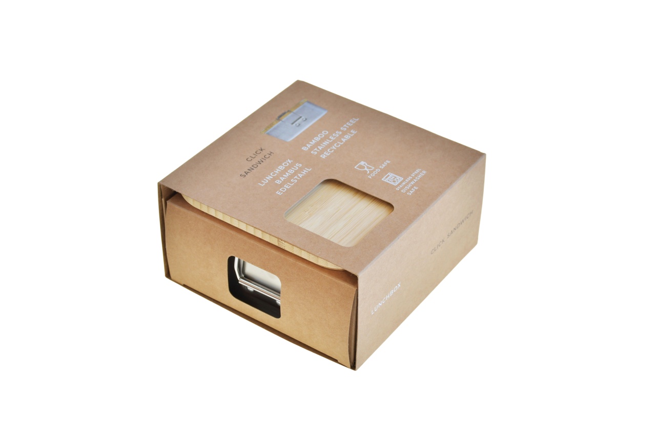 Schrägansicht der nachhaltigen Verpackung für Sandwichboxen – einfaches Handling für Personalisierung und Logos