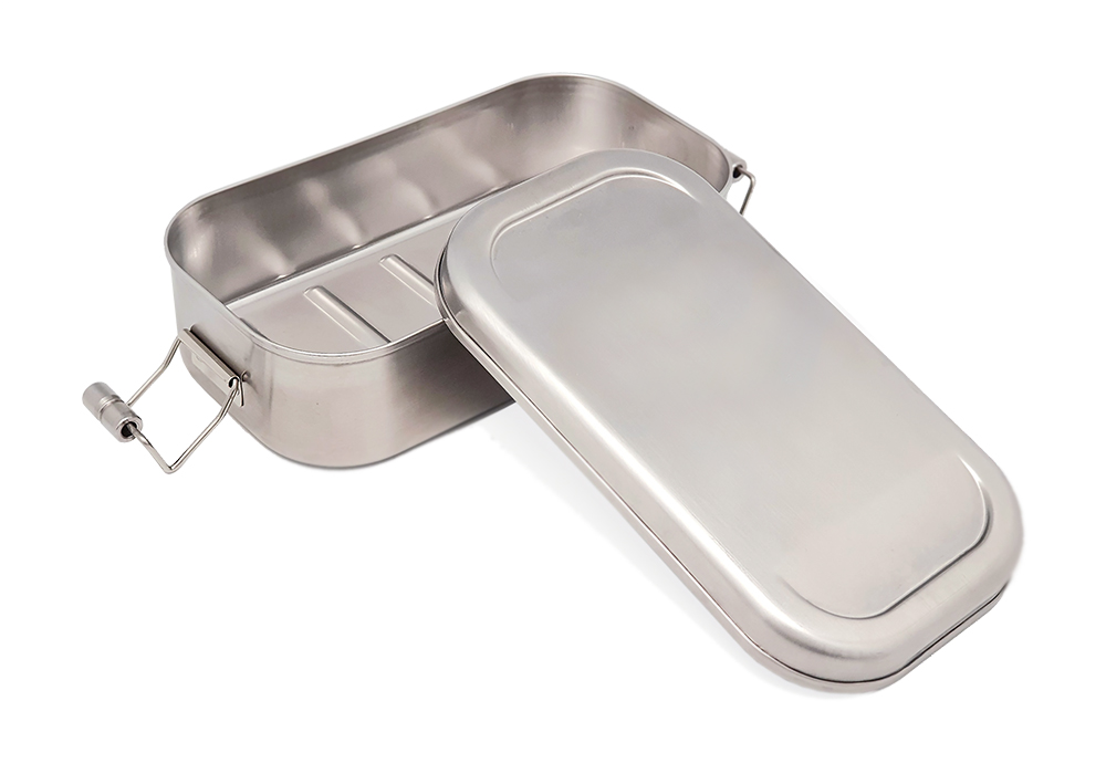 Praktische Brotdose aus Edelstahl für gesunde Mahlzeiten unterwegs