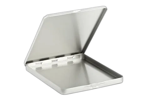 Eckige Metalldose