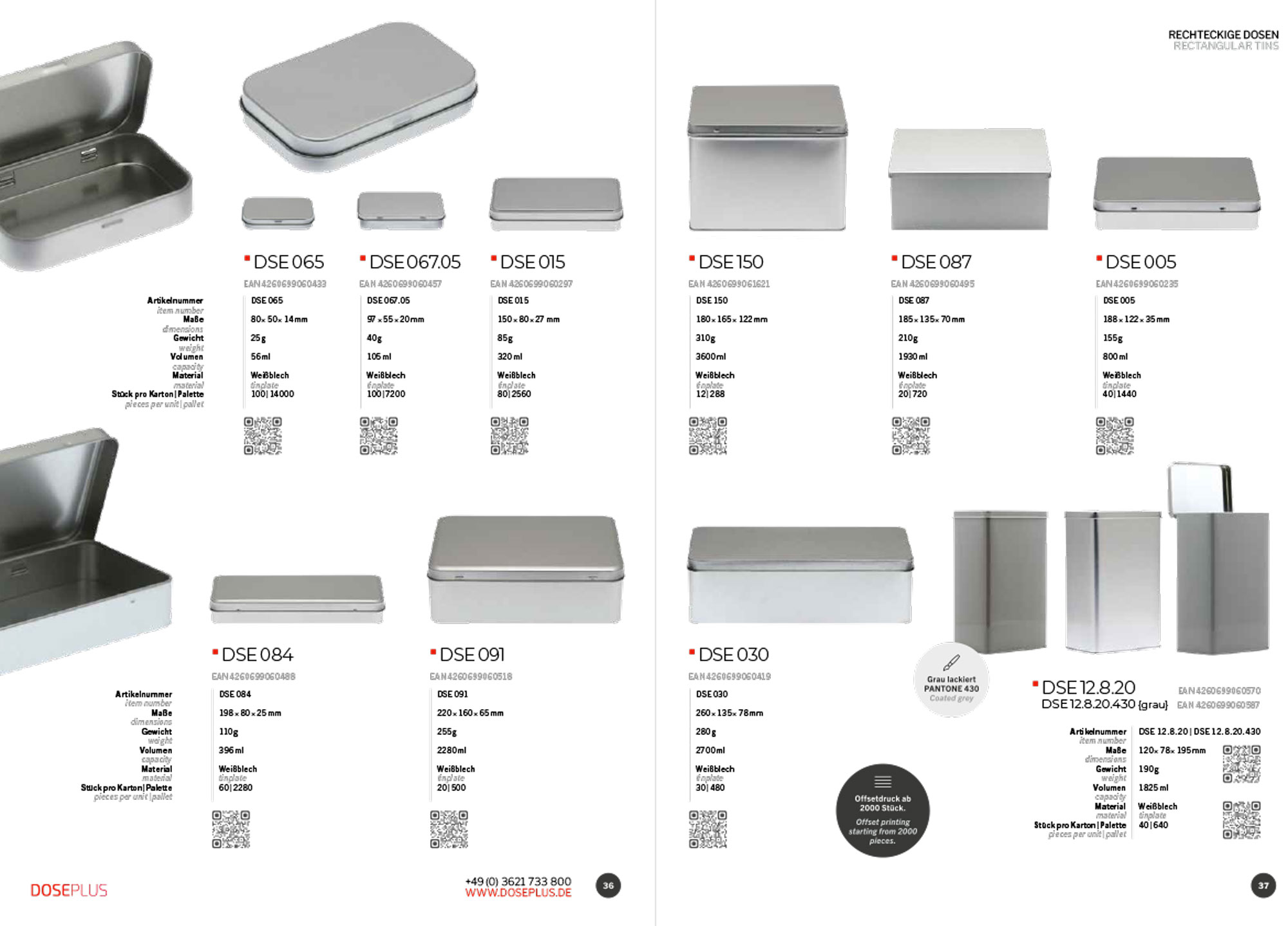 Gesamtkatalog Blechdosen