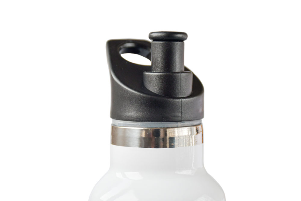 500ml Edelstahl Trinkflasche mit Bambusdeckel und Pop Up Deckel Set