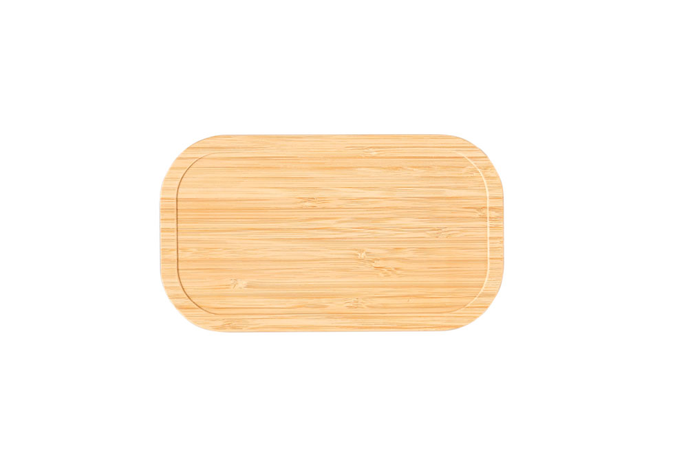 Draufsicht Bambusdeckel für Lunchbox LB BA 05 – nachhaltiges Ersatzteil für Weißblechdose