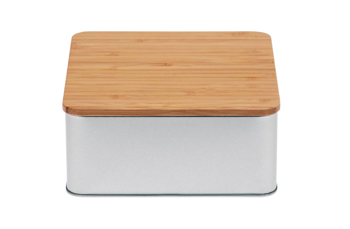 Dose mit Bambusdeckel individuell veredeln