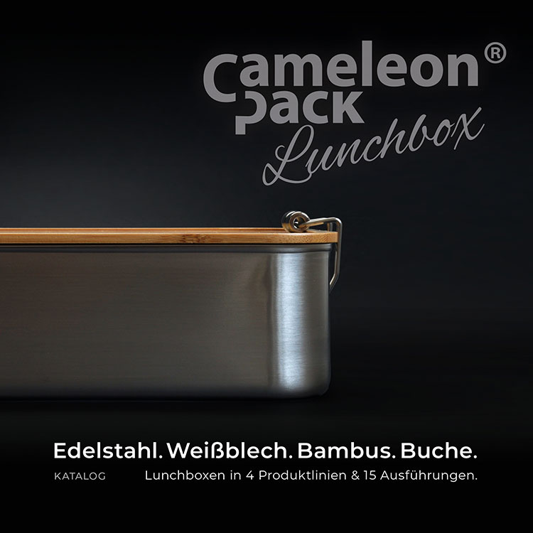 Titelseite des Lunchox-Katalogs von cameleonpack.