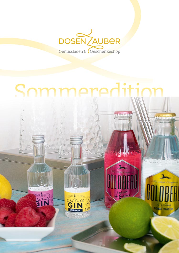 Titelseite des Dosenzauber-Katalogs Winteredition – Genussladen & Geschenkeshop.